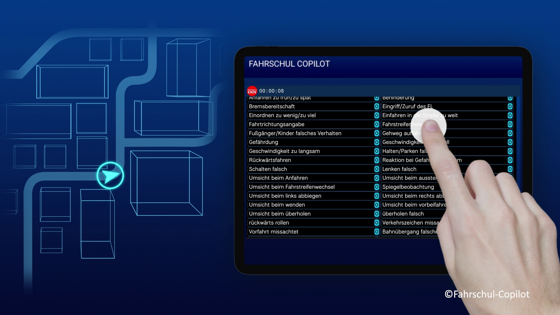 Prüfungstestfahrt – Übersicht